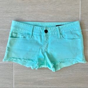 Black Orchid Teal Cutoff Jean Shorts